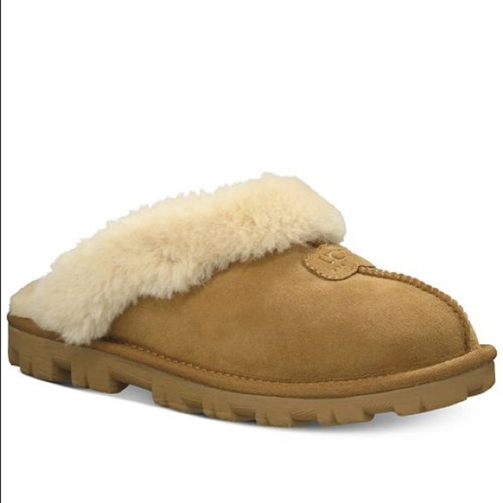 BNIB UGG Coquette Shearling Slipper in Chestnut